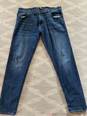7 For All Mankind Dark Blue Slim Straight Jeans